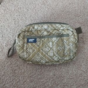 Lands End Quilted Paisley Print Beltbag Fanny Pack